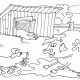 Farm coloring book pages