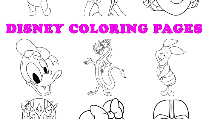 Disney Coloring Book Printouts A Comprehensive Guide